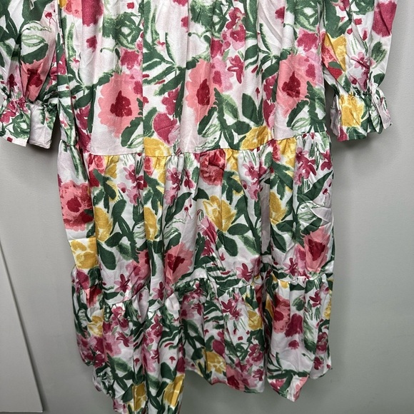 New! Simplee High Waist Lolita Dress Printed Open Back Square Neck Flare - Picture 11 of 13